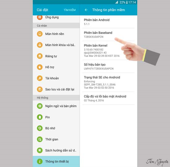 kiểm tra các phiên bản như hình sau.